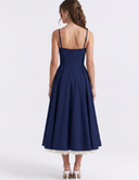Sweetheart Neck A-Line Midi Dress
