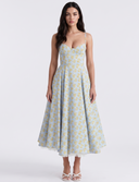 Sweetheart Neck A-Line Midi Dress