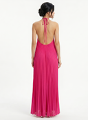 Halter Neck Pleated Maxi Dress