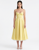 Sweetheart Neck A-Line Midi Dress