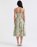 Floral Print Midi Dress with Slit