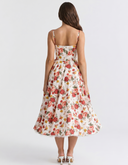 Sweetheart Neck A-Line Midi Dress