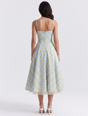 Sweetheart Neck A-Line Midi Dress