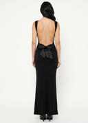 Backless Wide Strap Maxi Dress