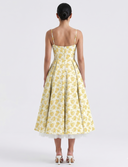 Sweetheart Neck A-Line Midi Dress